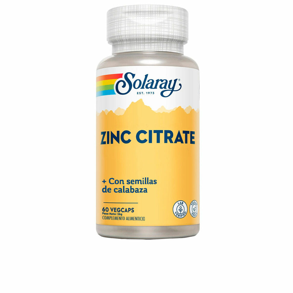 Supplément Alimentaire Solaray Citrate de zinc 60 Unités