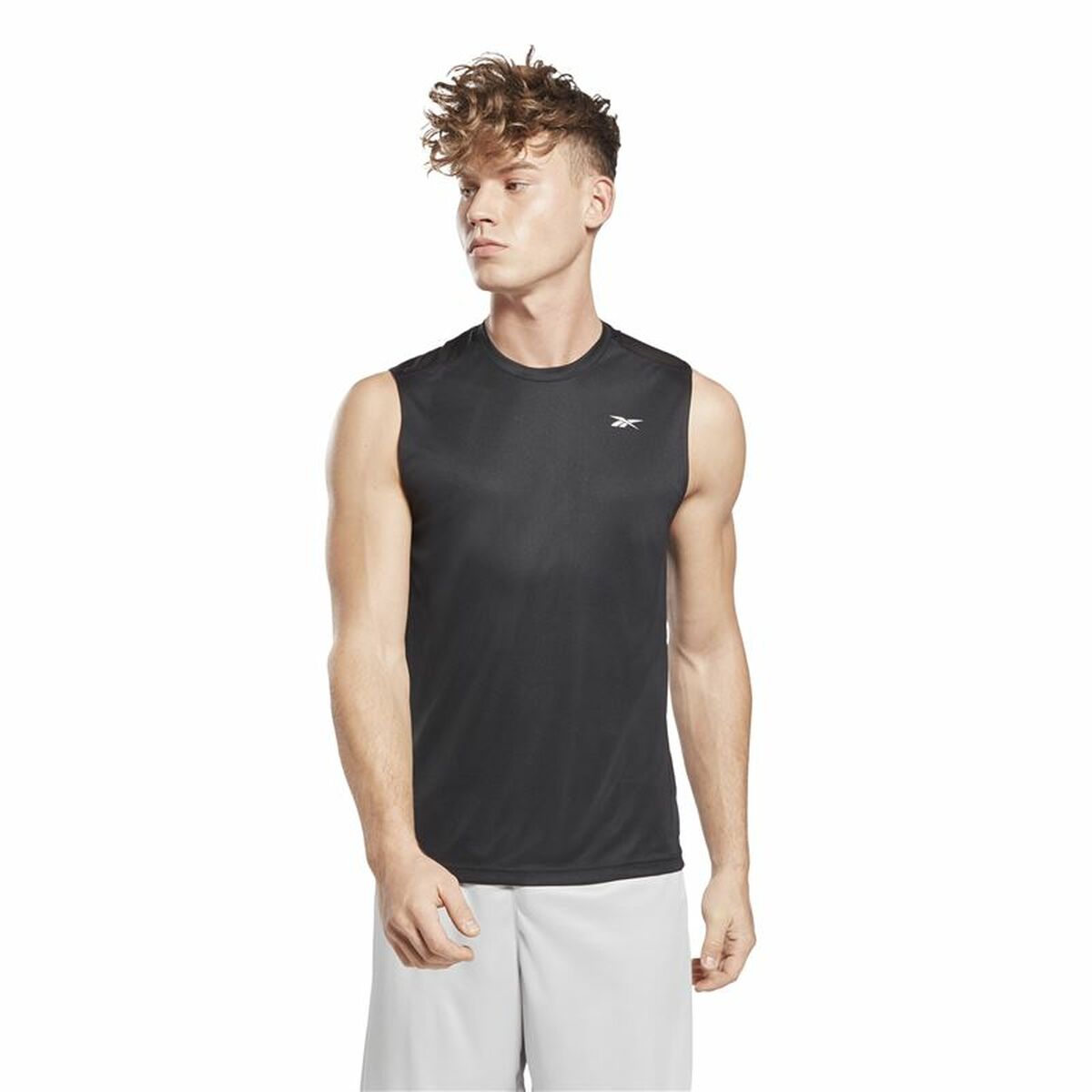 Maillot de Corps sans Manches pour Homme Reebok Workout Ready Tech Noir