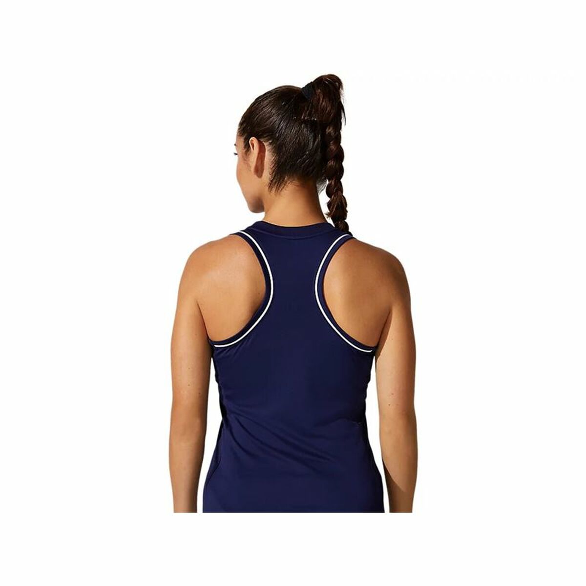 Débardeur Femme Asics Court Piping Bleu foncé