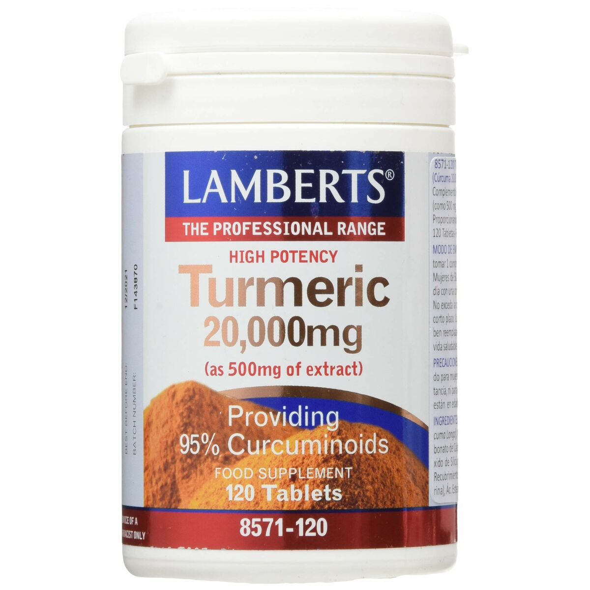 Complément digestif Lamberts Curcuma 120 Unités