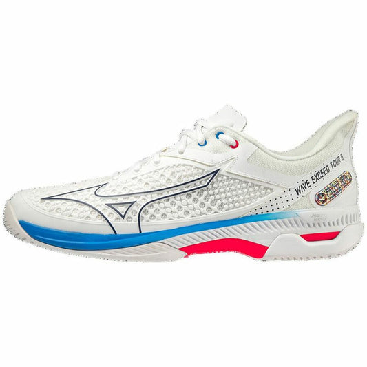 Chaussures de Tennis pour Homme Mizuno Wave Exceed Tour 5 CC Blanc