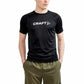 T shirt à manches courtes Craft Core Essence Logo Noir