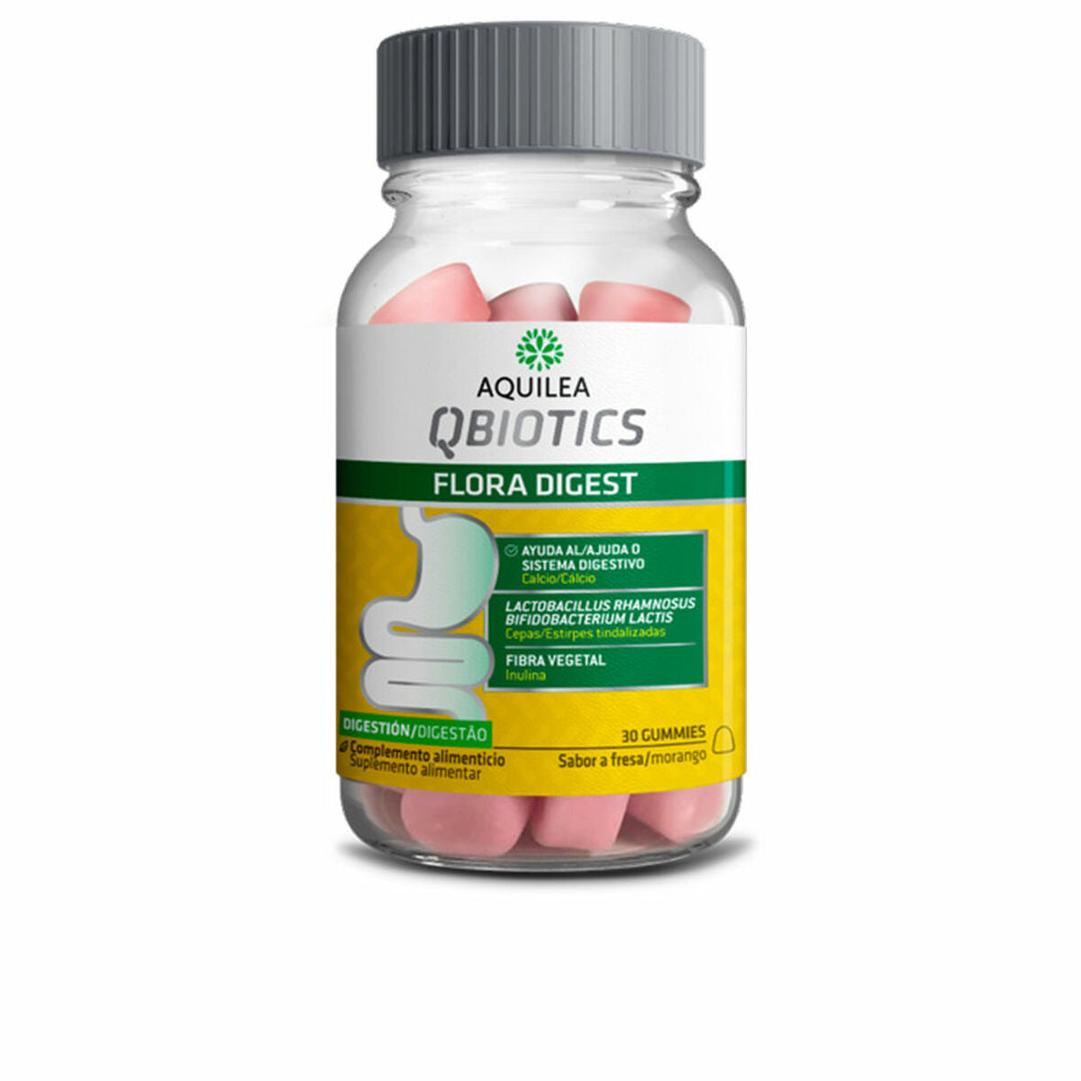 Complément digestif Aquilea Qbiotics Bonbons gélifiés Fraise 30 Unités