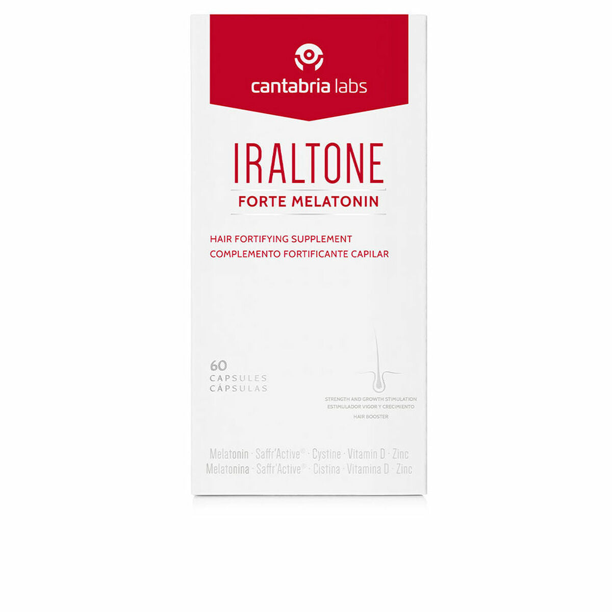 Complément Alimentaire Anti-chute de Cheveux Iraltone Forte Melatonin 60 Unités