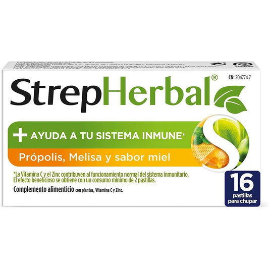 Supplément Alimentaire Strepsils Strepherbal 16 Unités